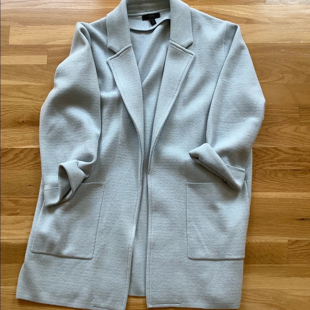 JCrew sweater blazer, pale blue, size L